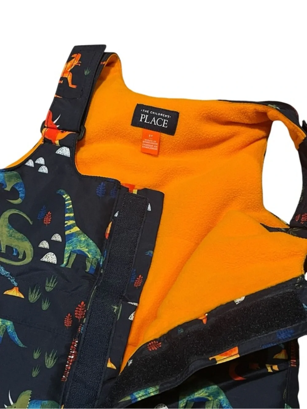 Boys 3T Dinosaur Print Snow Bibs Overalls Snowpants Blue The Children's Place